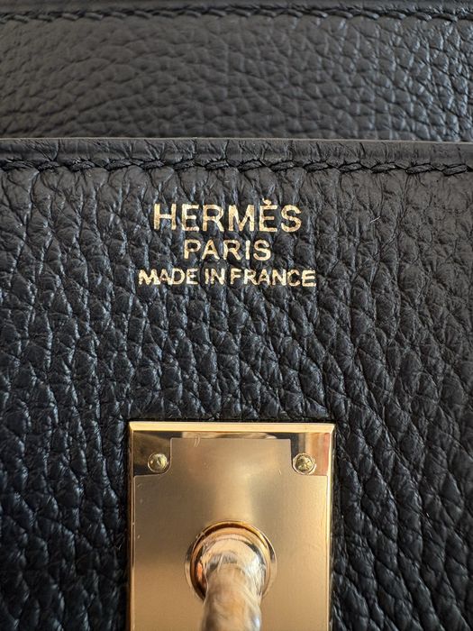 Hermès Birkin 25 Togo Noir GHW, пълен комплект, 2025 г.