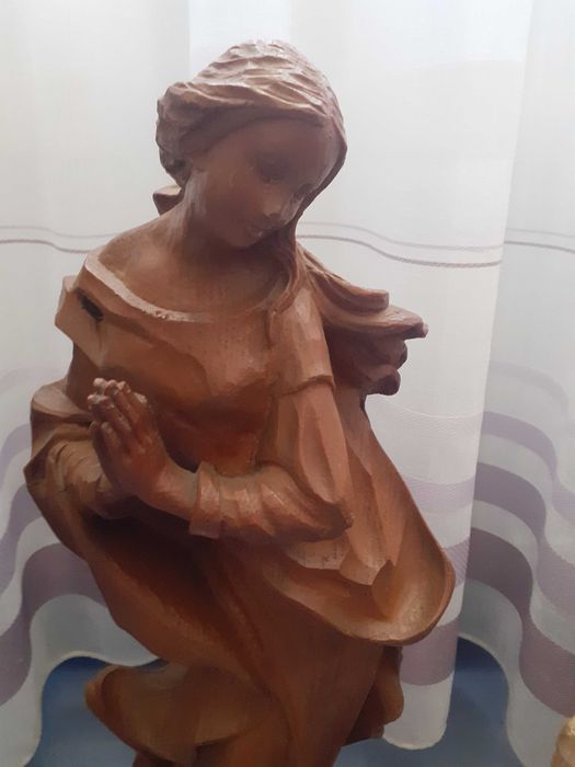 Fecioara Maria statueta lemn 53 cm