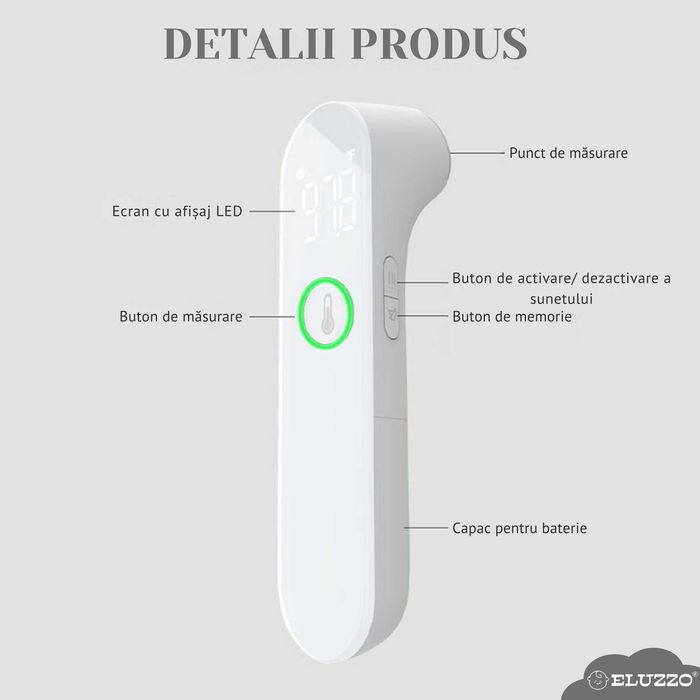 Termometru Digital, Infrarosu, pentru Copii si Adulti, NOU, Sigilat