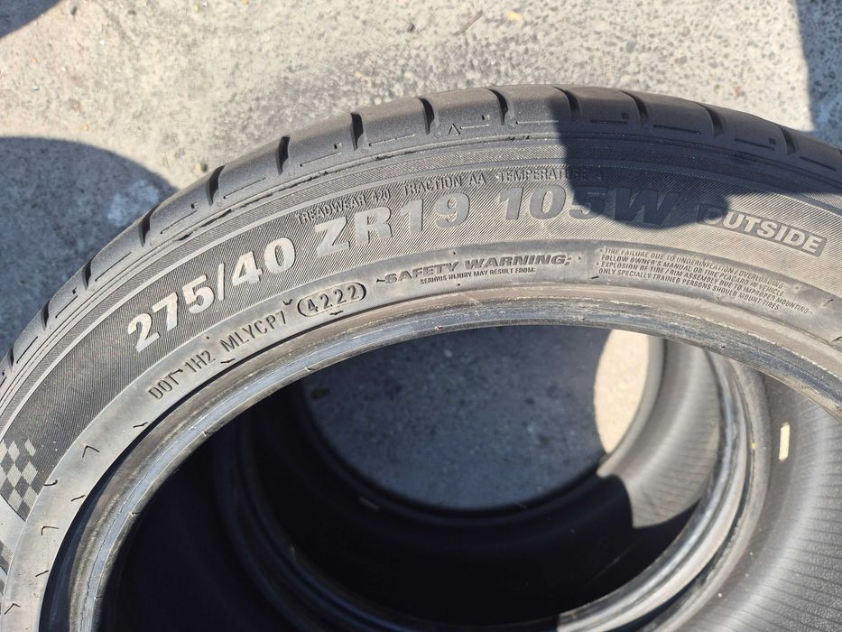 2 Anvelope de VARA - 275/40/19 105W - KUMHO Ecsta - Stare BUNA - DOT 2022 !