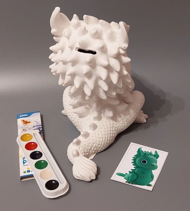 Раскраска копилка из гипса