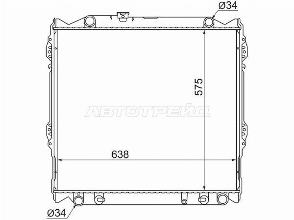 Радиатор охлаждения двигателя  Toyota 4runner