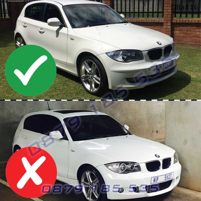 Черен тунинг спойлер предна броня BMW 1 E81 E82 E87 E88 08-11 бмв е81