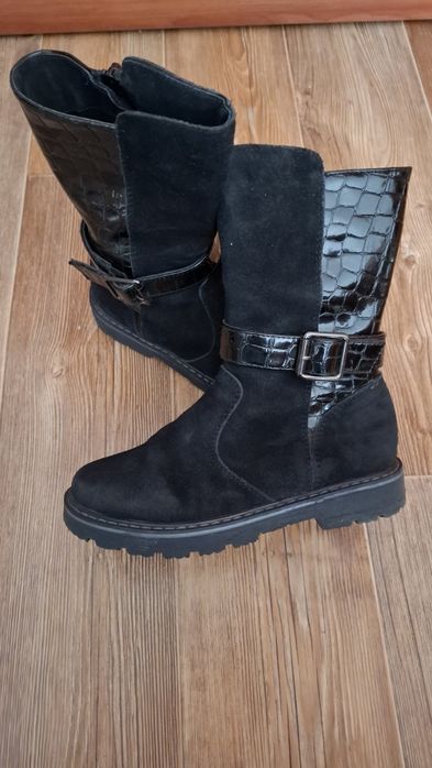 Сапоги из натуральной замши