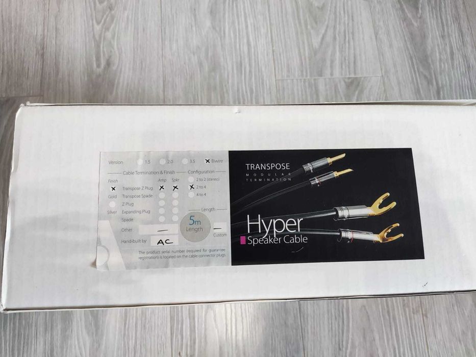 Vand cablu de boxe ATLAS HYPER biwire Transpose Z Plug 2x5m