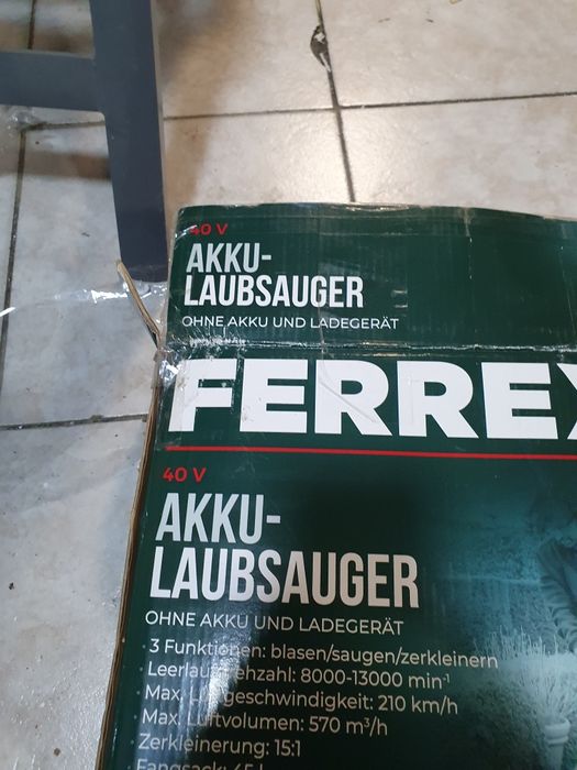 Безжична прахосмукачка/дробачка за листа Ferrex 40V Li-Ion FN-ABV-40