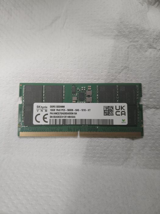 Memorie laptop sodim 1x 16gb ddr5 5600mhz