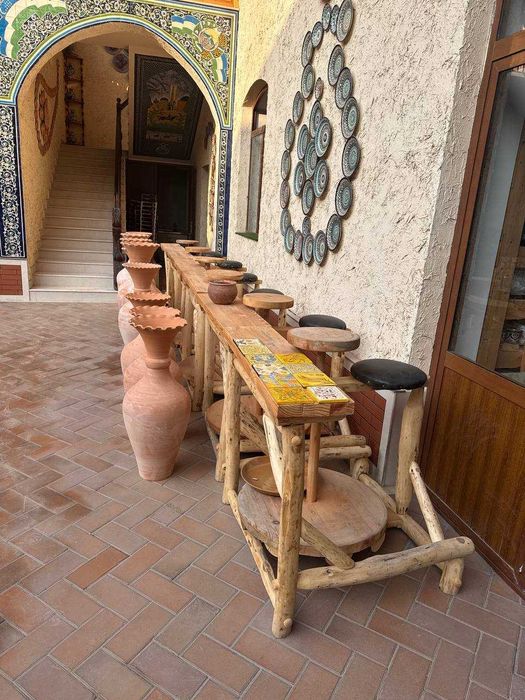 Деревянный Гончарный Круг \ Yog‘och kulolchilik g‘ildiragi.