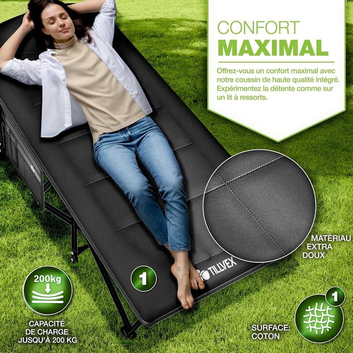 Сгъваемо къмпинг легло с чанта за носене, до 200 кг ПРОМОЦИЯ