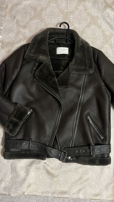 Дубленка zara авиатор