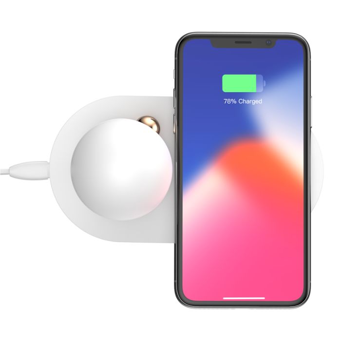 Безжично зарядно с нощна лампа QI Wireless Charger with Touch-control