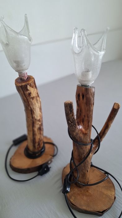 Lampa din lemn stejar