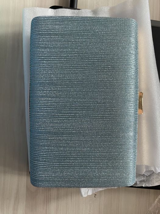 Чанта синя за бал