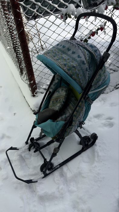 Санки коляска на колесах