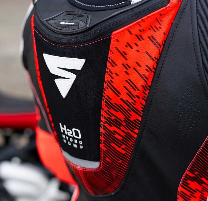 Кожено мото яке SHIMA STR 2.0 Red/Black гърбица,протектори,вентилация