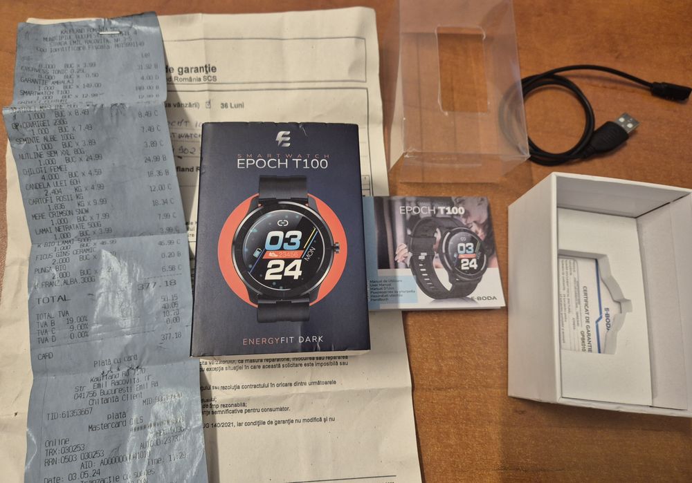 Ceas inteligent Smartwatch E-Boda Epoch T100 nou  garanție bon fiscal