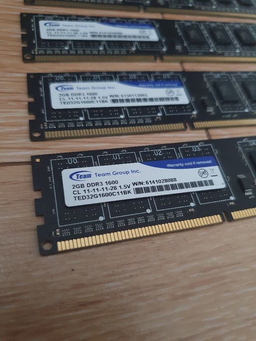 ОЗУ 2 gb dd3 1600mhz team group