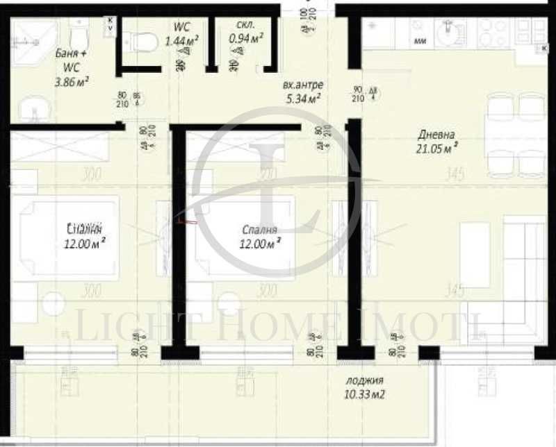 Продава се Тристаен апартамент в Пловдив, Беломорски - 91 кв.м за 1233 €/кв.м - Снимка #1