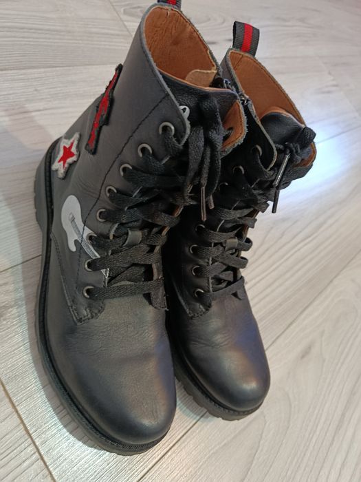 Ghete Muyters din piele naturala Punk Rock Goth Alternative mărimea 38