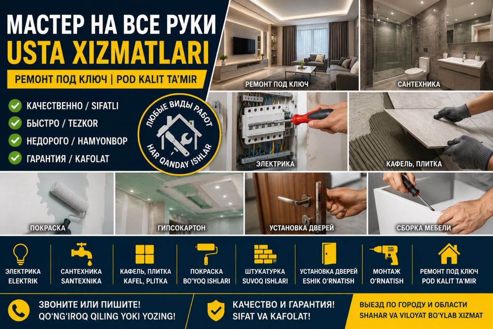 Ремонт квартир и домов под ключ | Все виды работ