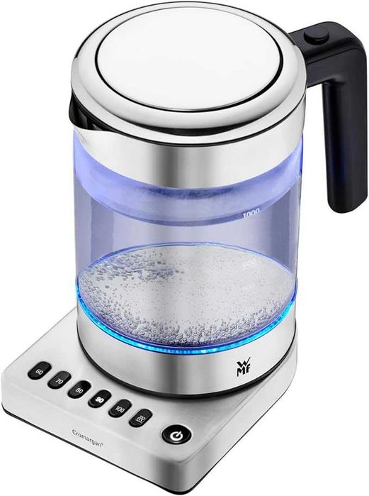 Компактна електрическа стъклена кана  WMF Kitchenminis, 1л, 1900 W, инокс