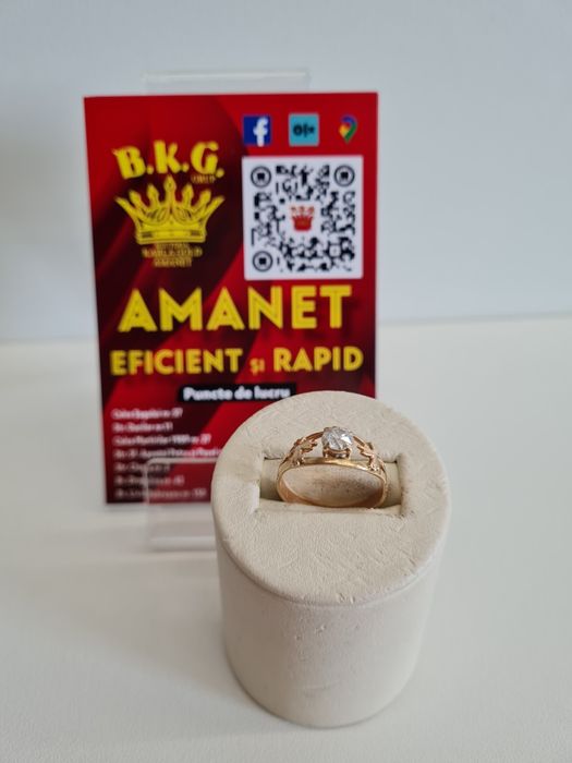 Inel de aur de 14k cu briliant Amanet BKG