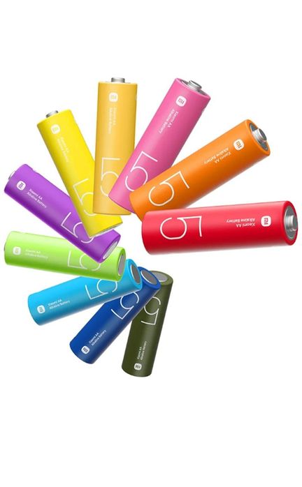 Батарейки Xiaomi Rainbow AA (пальчиковые), комплект 10 шт, 1.5 В