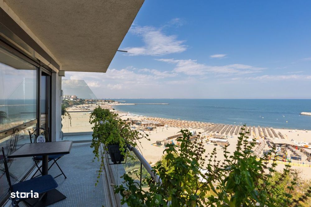 Penthouse pe 2 niveluri | vedere frontala la mare 180° | Faleza Nord