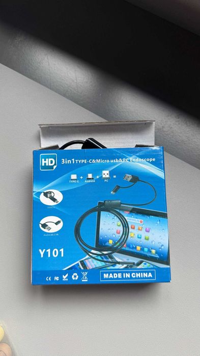 Эндоскоп HD 3 в 1: Type-C, micro USB и USB для компьютера