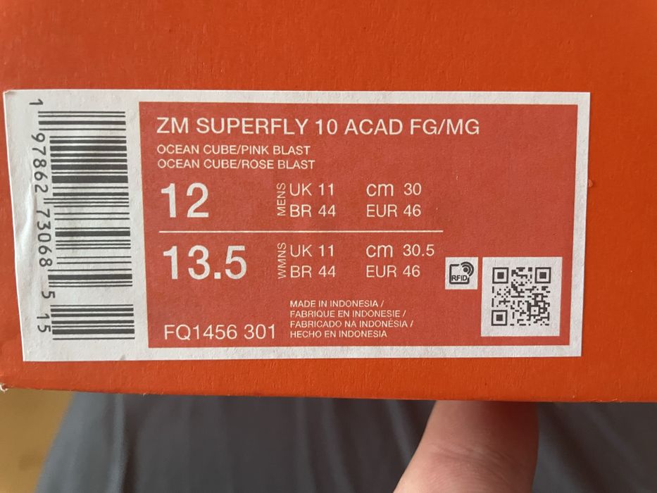 Ghete fotbal Nike Zoom Superfly 10 Academy FG/MG - Noi, Cutie + Bon, Marimea 46