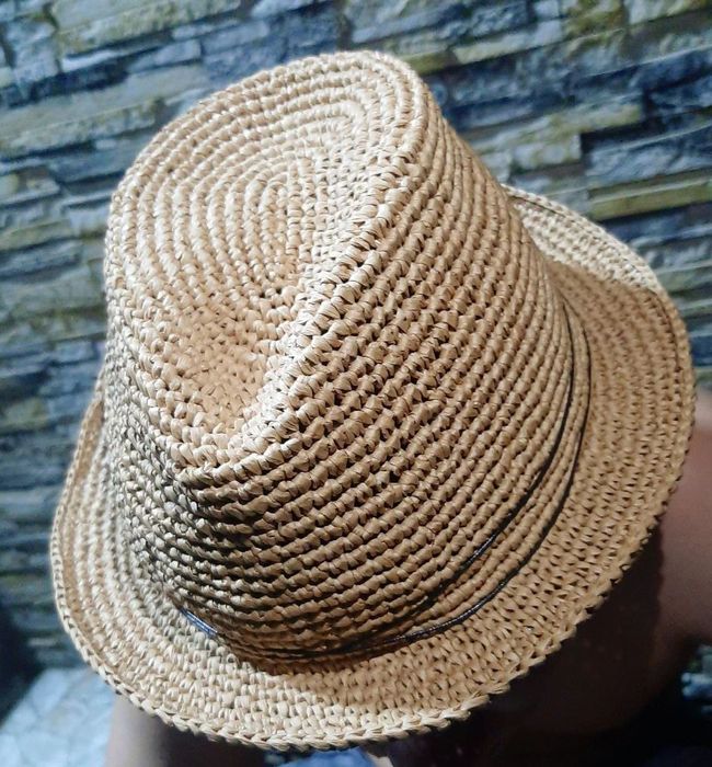 Панама Шляпа мужская Федора  вязаная крючком