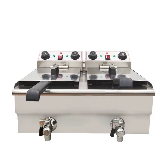 Професионален двоен фритюрник PZ102V – електрически, инокс