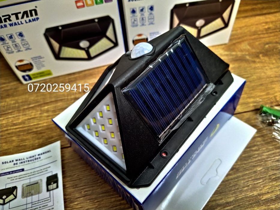 Set 5 lampi Solare Jortan cu Senzor de Lumina si Miscare ,100W