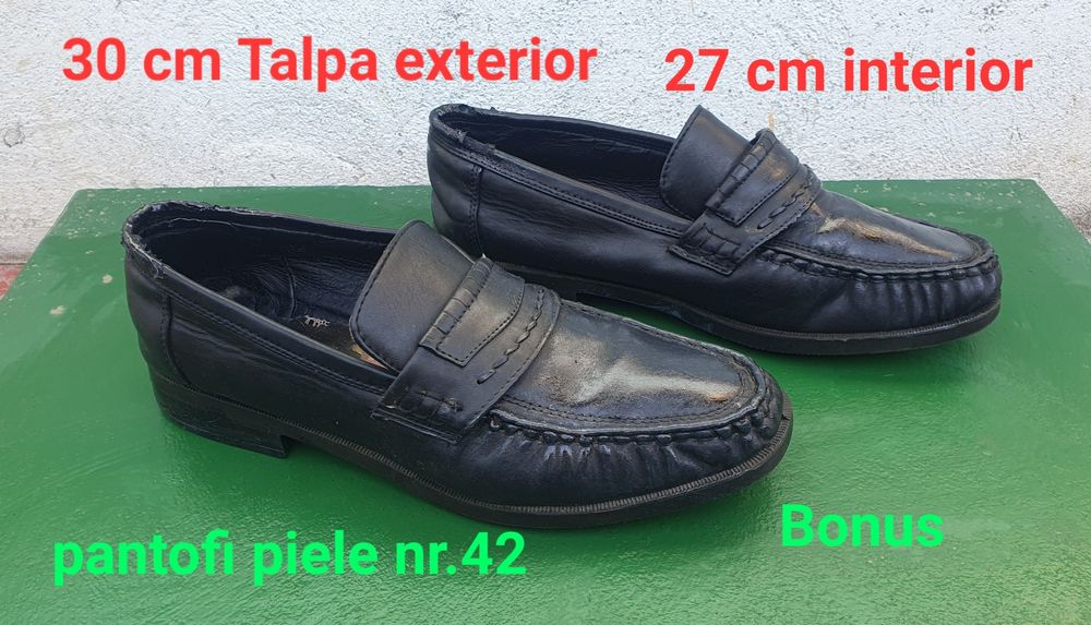 Pantofi piele barbat nr.42+bonus o alta pereche