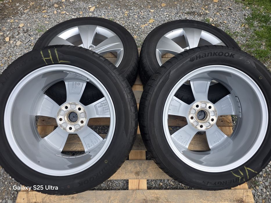 Лети джанти 17ки 5х112 Skoda + всесезонни гуми 215/55/17 Hankook