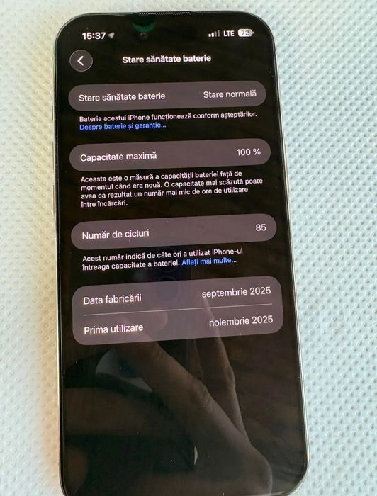 Vând iPhone 17 air 256 gb 100% sănătate