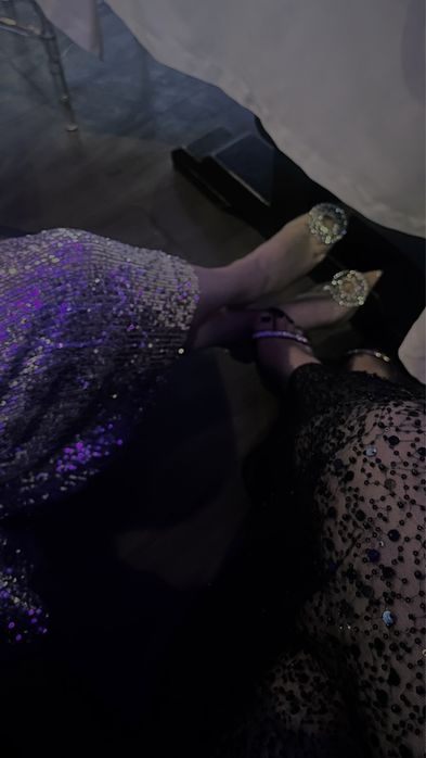 Платье черный сетка