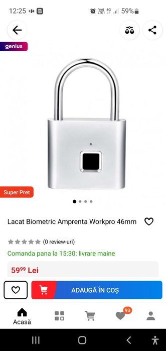 Lacat cu amprenta