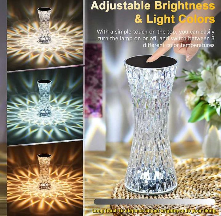 Хрустальная настольная лампа , декоративная лампа la7