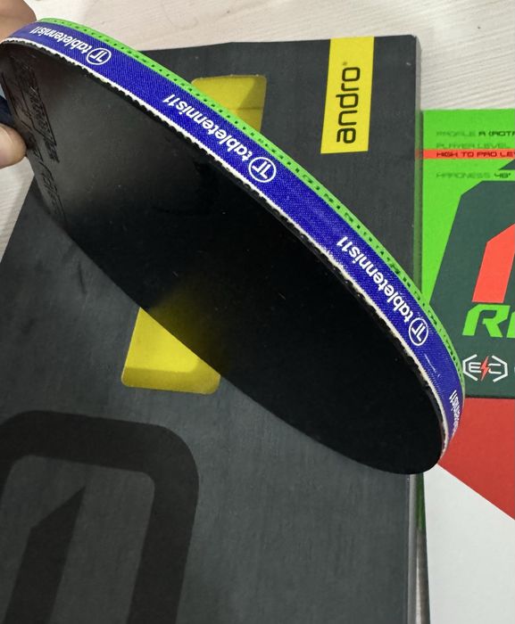 Paletă tenis de masă Andro Gauzy BL7 OFF + Rasanter R48 + NUZN 48