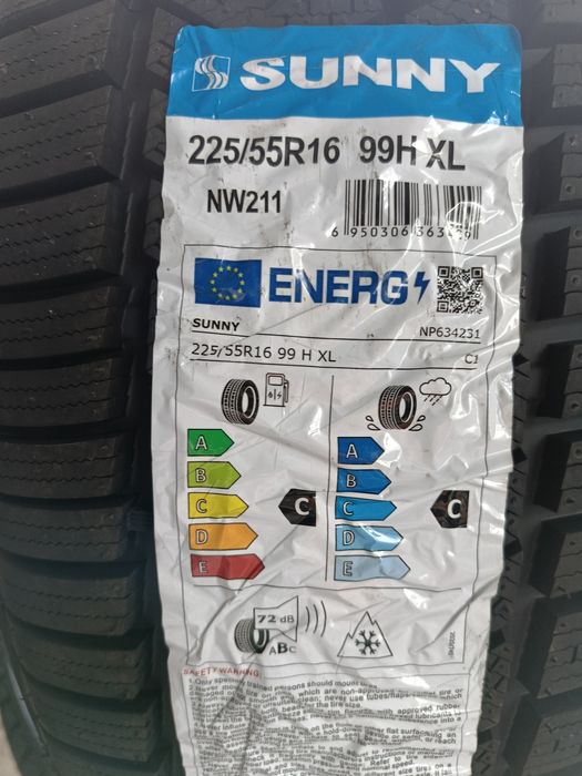 НОВИ ЗИМНИ -16цола -225/55-1бр.-125лв."SUNNY"-с монтаж и баланс