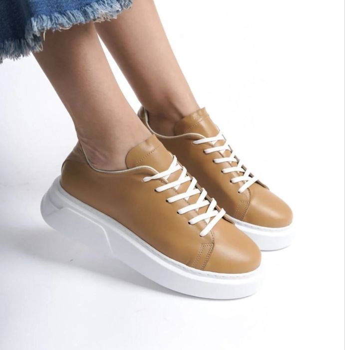 Дамски кецове/сникърси естествена кожа