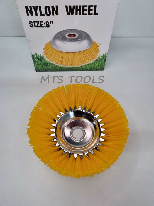 Perie cupa 8 inch 200x25,4 pentru motocoasa nailon