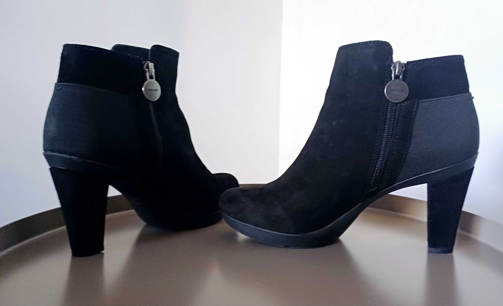 Botine pantofi Geox Respira piele negru 39