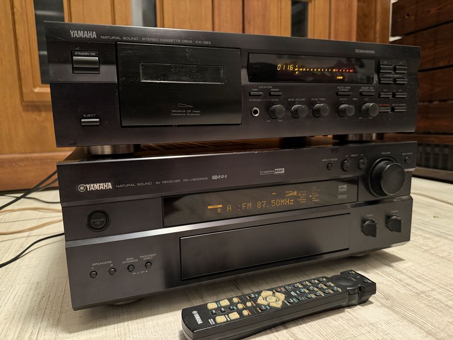 Linie Amplificator Yamaha RX V800 RDS si deck casetofon KX 393