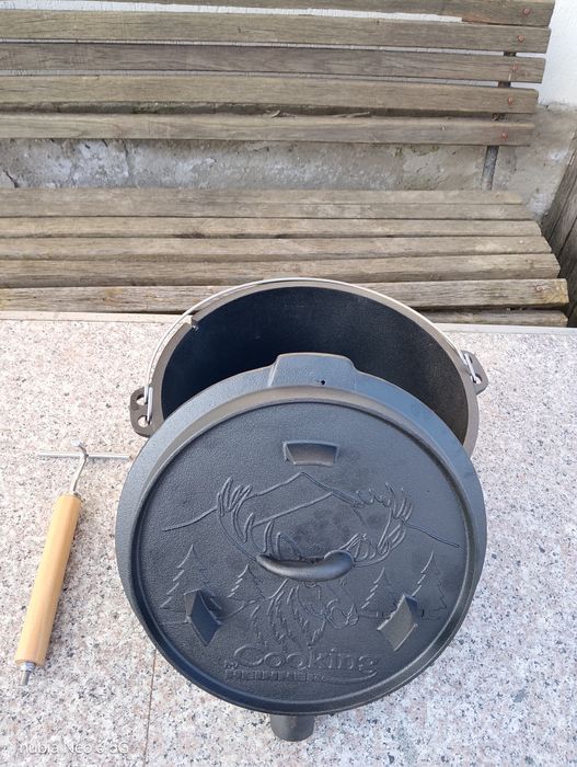 Ceaun din fontă 2in1 cu Capac tigaie&grill