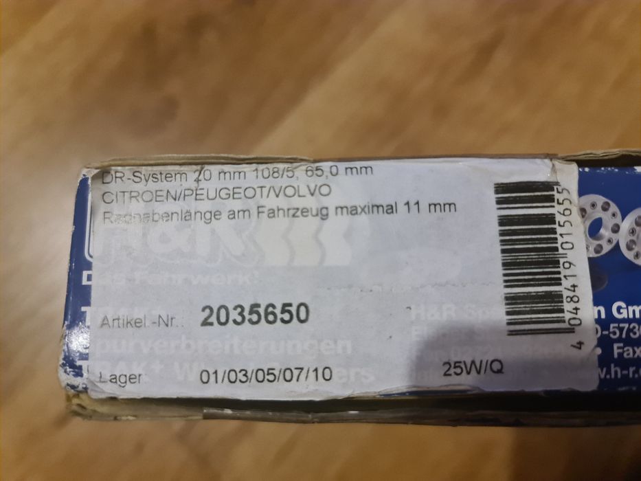 Flanse distantiere H&R 10mm Citroen/Peugeot/Volvo