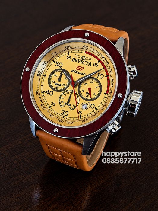 INVICTA S1 Rally Classic Brown 49 mm, Инвикта нов ръчен часовник