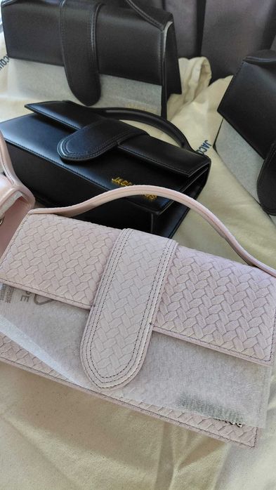 Оригинална кожена чанта Jacquemus Le Grand Bambino Pink