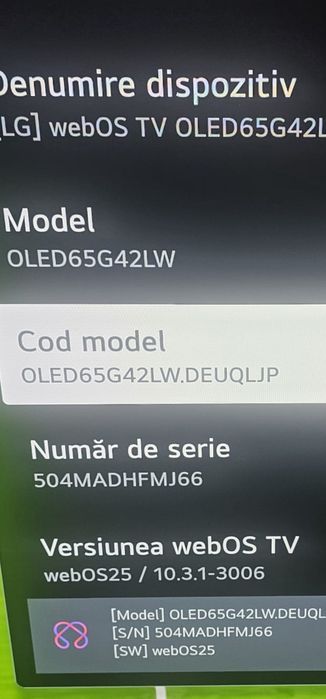 Televizor LG oled65G42LW